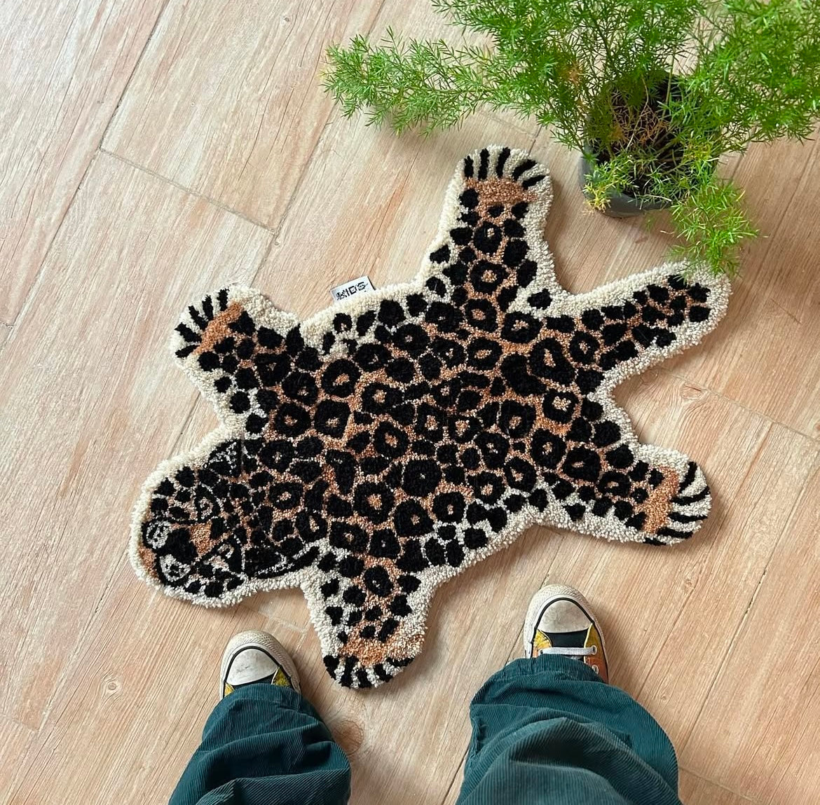 Brown Leopard Rug