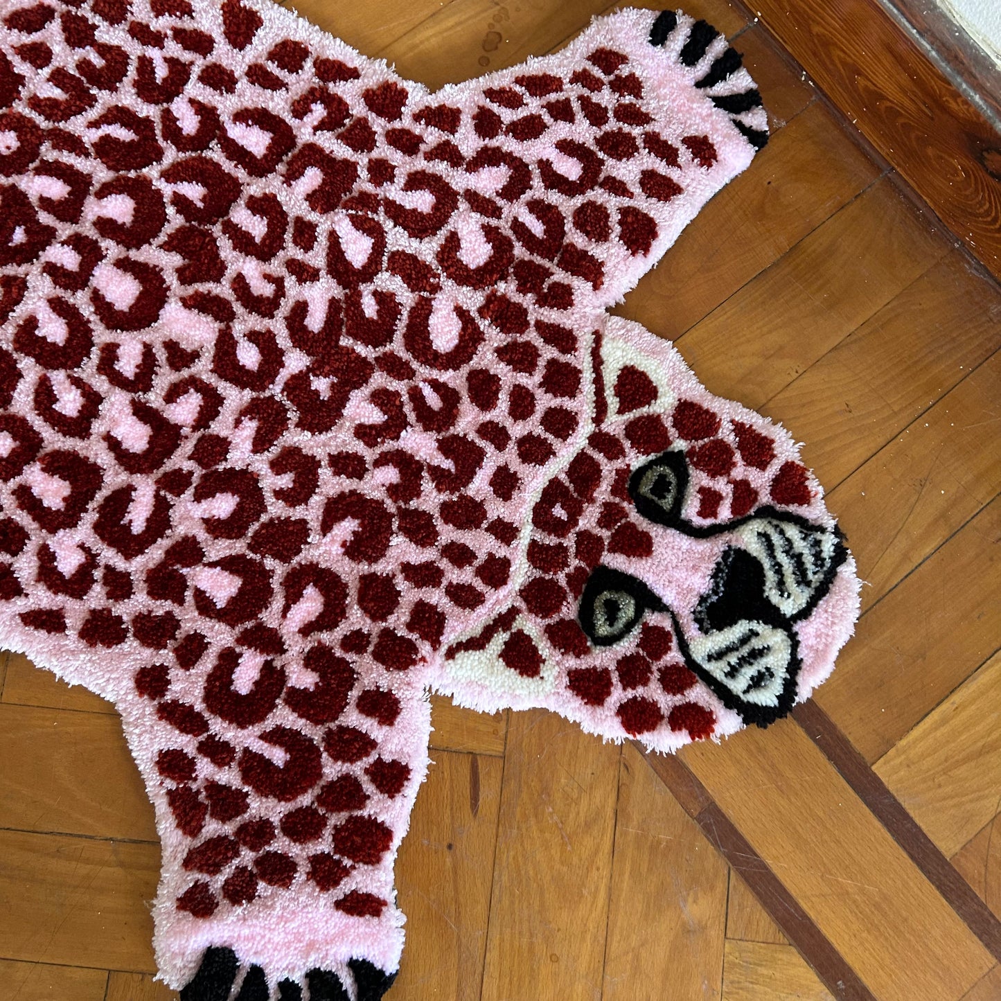 PINK LEOPARD RUG