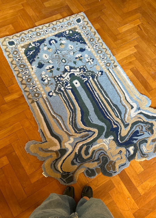 Blue Melted Persian Rug
