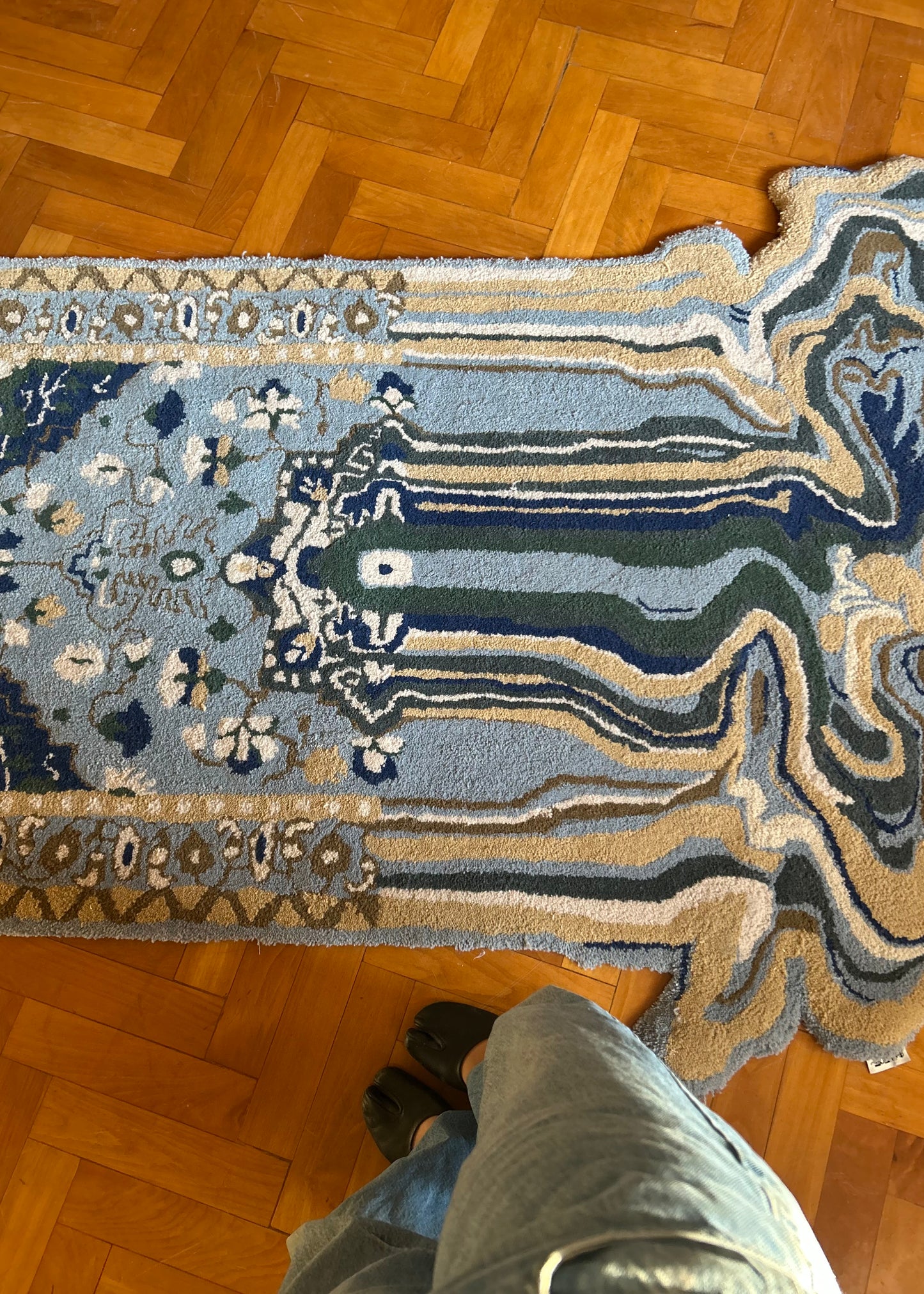 Blue Melted Persian Rug