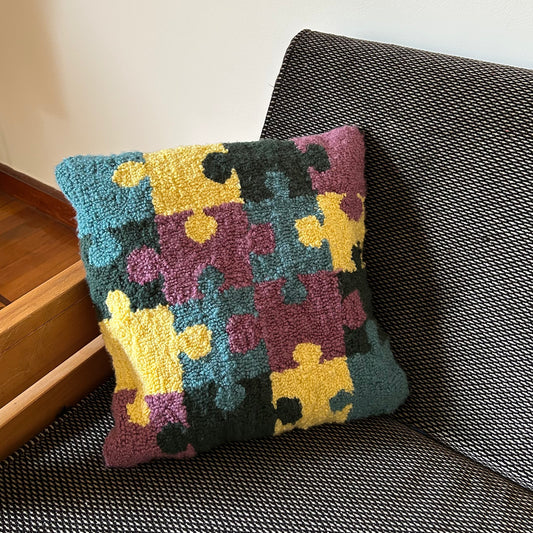 TUFTED PUZZLE CUSHION COVER