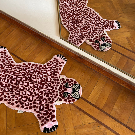 PINK LEOPARD RUG