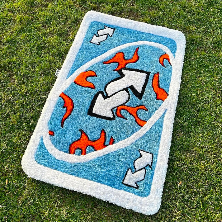 Uno Skin Rug Uno Reverse card Rug – Kids with Rugz